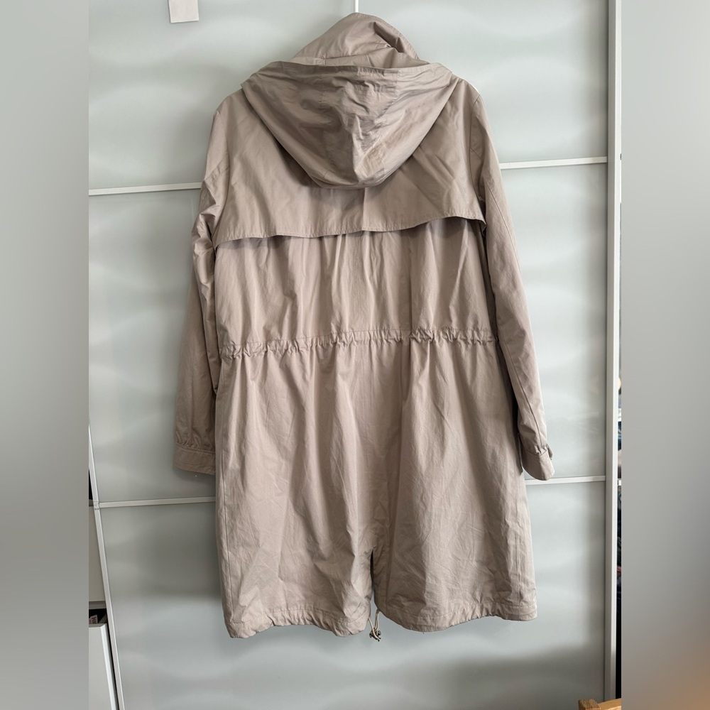 Soia and kyo trench coat jacket size L tan khaki utility jacket pockets safari - Picture 3 of 8